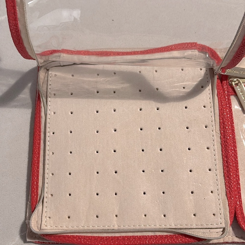 [Kendra Scott] Getaway Collection Red Leather Sectional Travel Jewelry Organizer - Picture 8 of 12